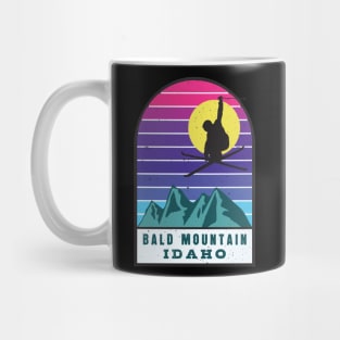 Ski Bald Mountain Idaho Retro Sunset Mug